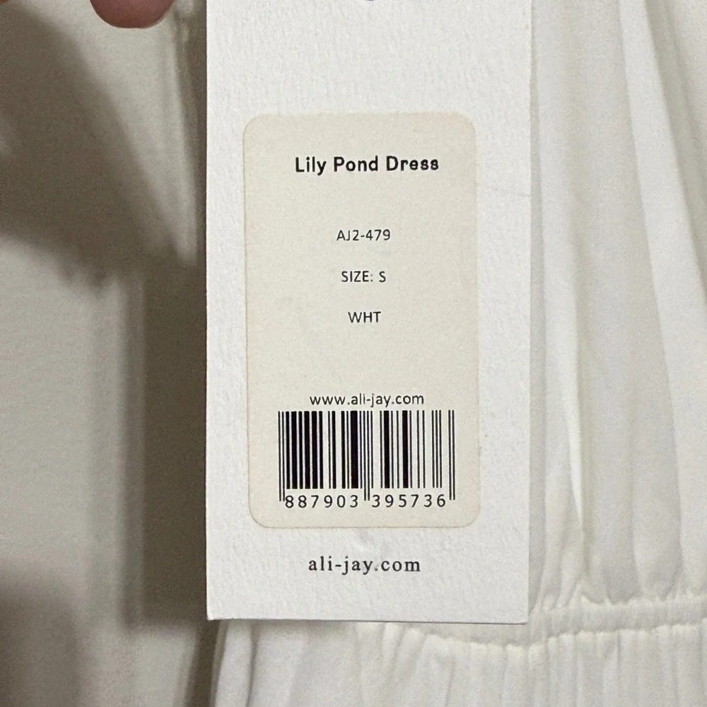 Ali & Jay Lily Pond White Pleated Midi Dress S ethereal‎ balletcore fairy bride*